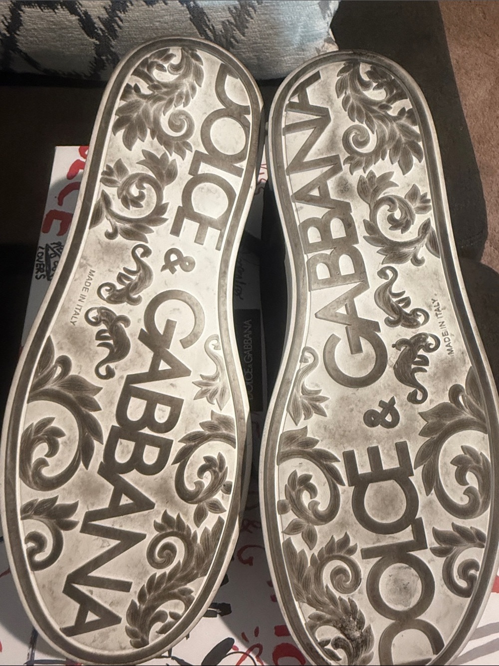 Dolce & Gabbana Black Leather Low-Top Sneakers with White Outsole - Picture 6 of 7